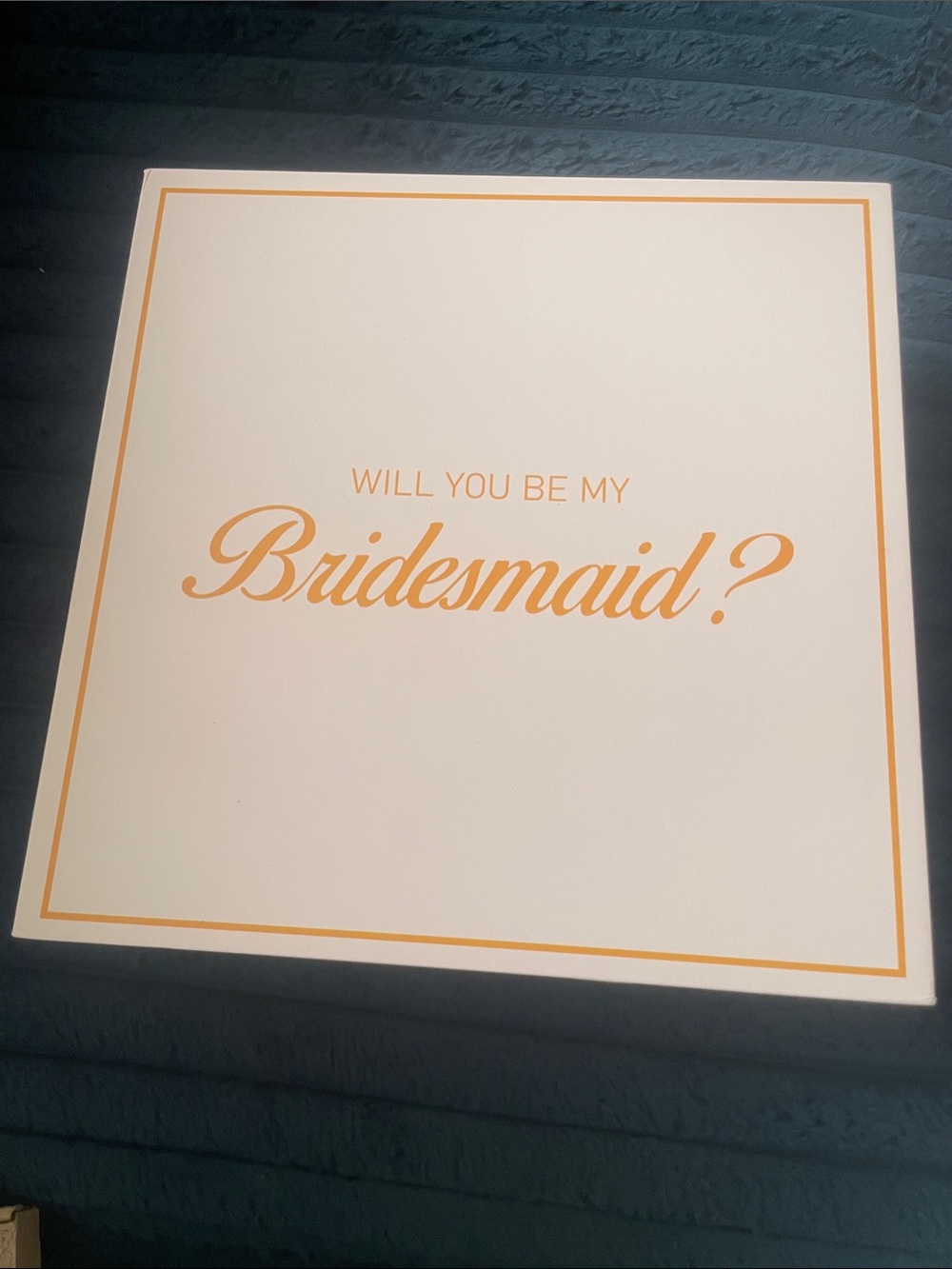 Bridesmaid Proposal Box - Pink with Gold Script